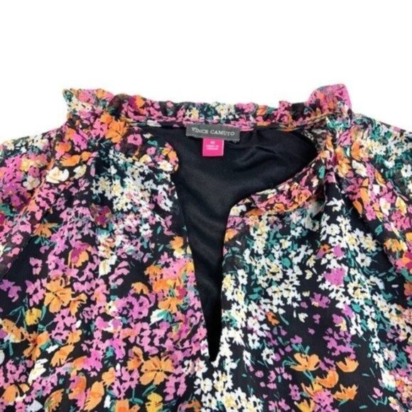 Vince Camuto Floral Dress Sheer Sleeves - Picture 3 of 7